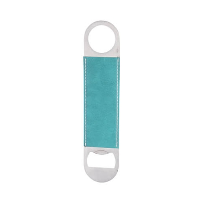Metal bottle opener made of steel and eco-leather for sublimation and engraving